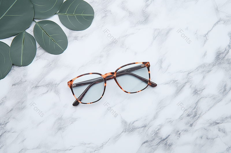 极简风大理石绿叶眼睛背景平铺简约摄影图,高清,摄影图,摄影图片,图片大全,摄影图免费下载